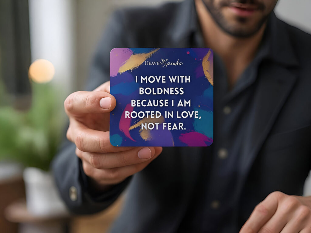 hs identity man holding card large - Heaven Speaks